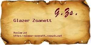 Glazer Zsanett névjegykártya