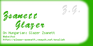 zsanett glazer business card